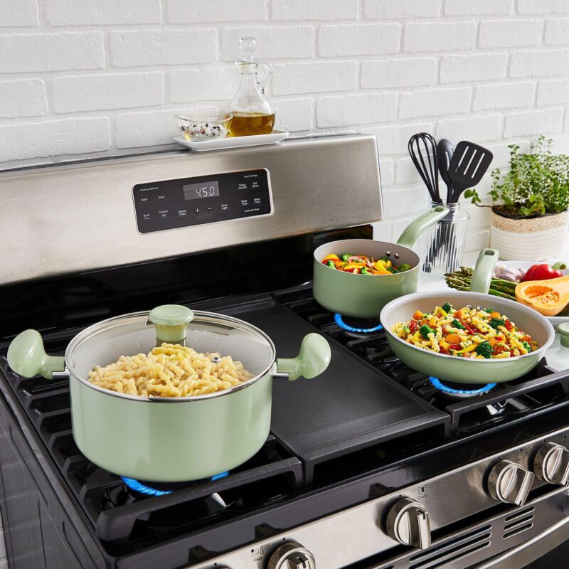 T-Fal Recycled Aluminum Ceramic 12-pc. Nonstick Cookware Set - Image 8