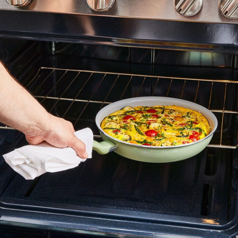T-Fal Recycled Aluminum Ceramic 12-pc. Nonstick Cookware Set - Image 9