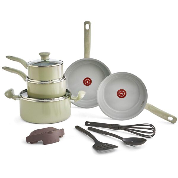 T-Fal Recycled Aluminum Ceramic 12-pc. Nonstick Cookware Set