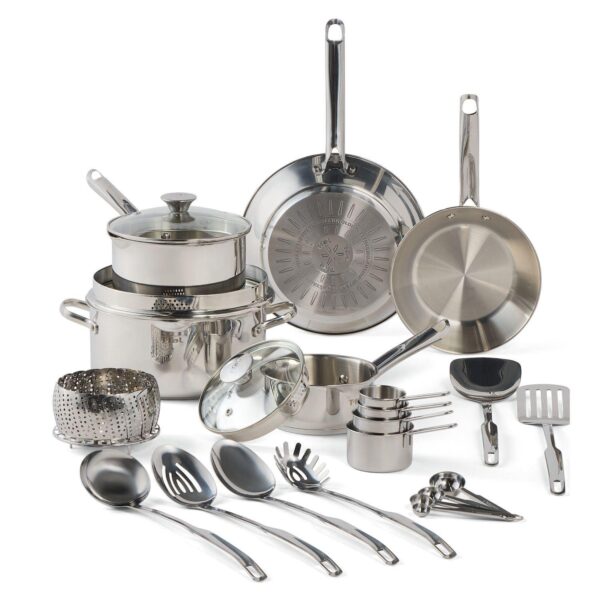 T-Fal Stainless Steel 20-Piece Cookware Set