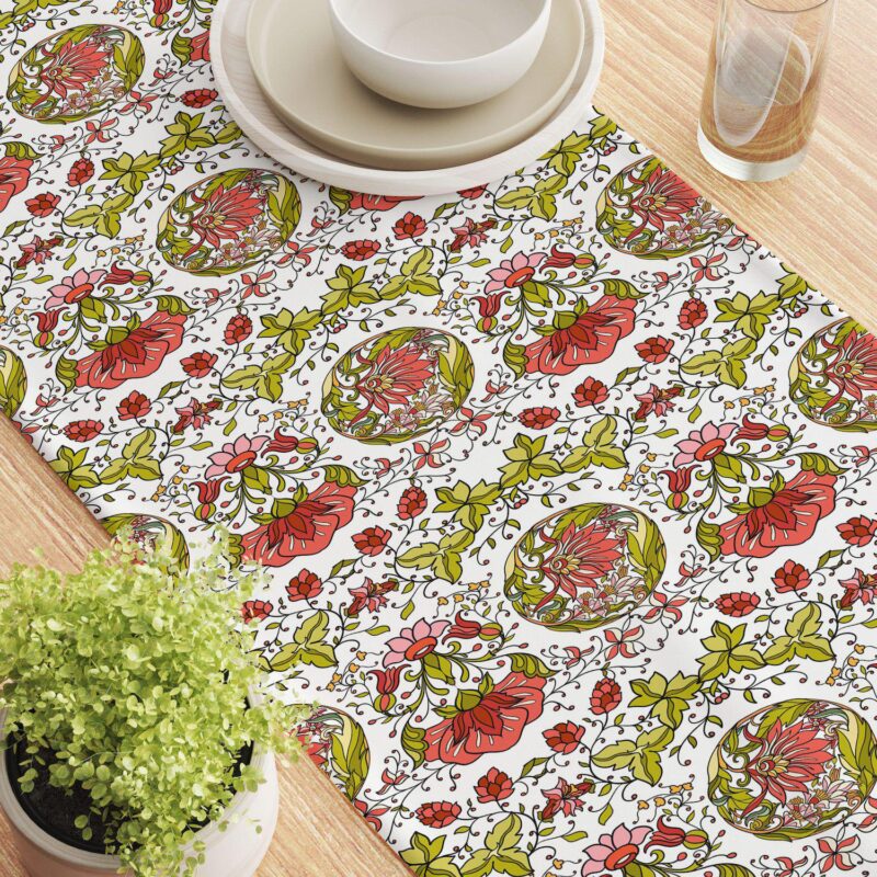 Table Runner, 100% Cotton, 16x108 , Floral 3 - Image 3