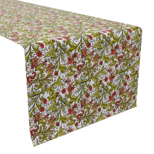 Table Runner, 100% Cotton, 16x108 , Floral 21