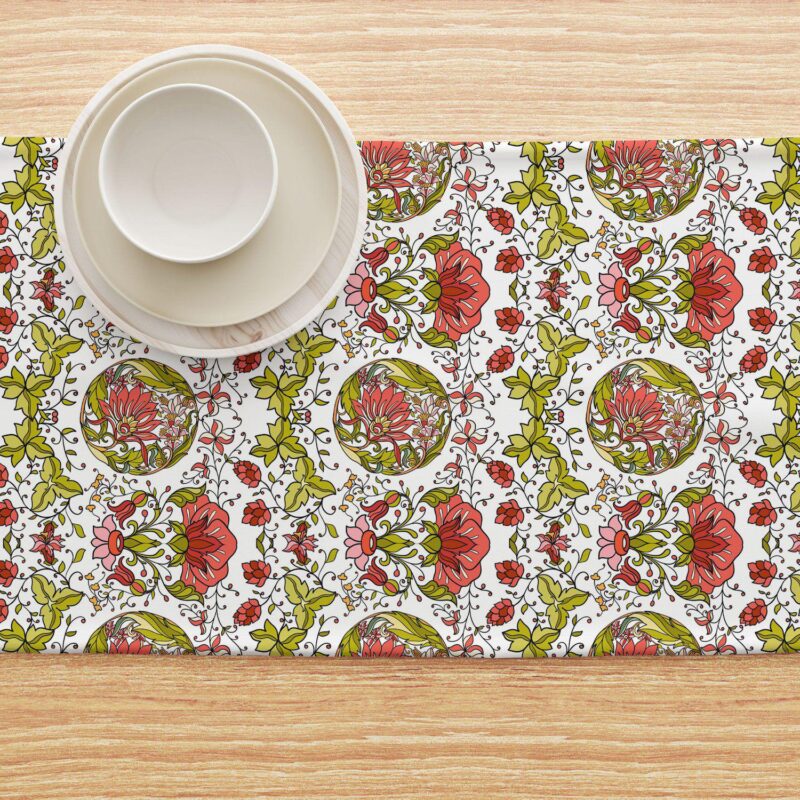 Table Runner, 100% Cotton, 16x108 , Floral 3 - Image 4