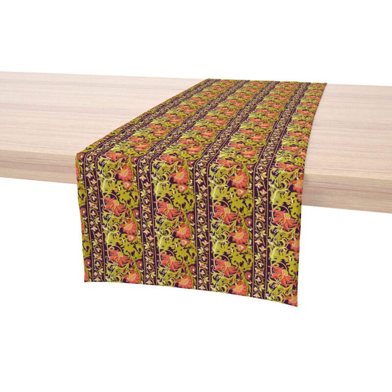 Table Runner, 100% Cotton, 16x108 , Floral 6
