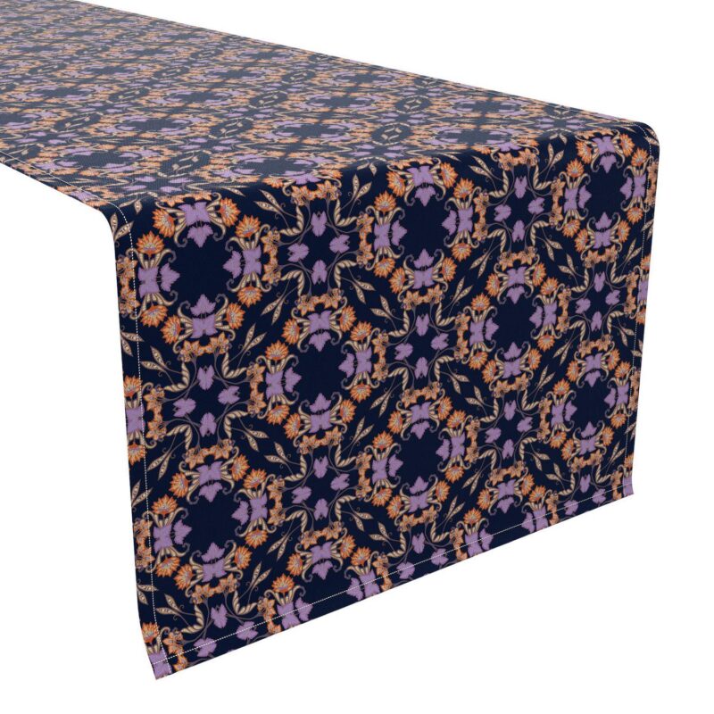 Table Runner, 100% Cotton, 16x108 , Floral 15
