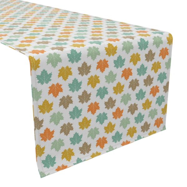 Table Runner, 100% Cotton, 16x108 , Maple Leaves Style