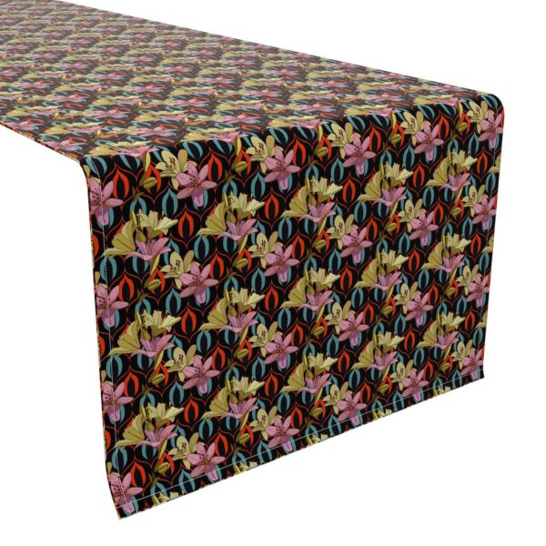 Table Runner, 100% Cotton, 16x108 , Floral 86