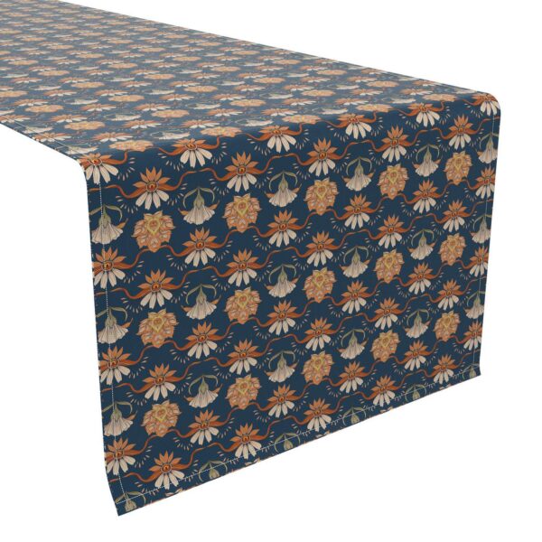 Table Runner, 100% Cotton, 16x108 , Floral 145