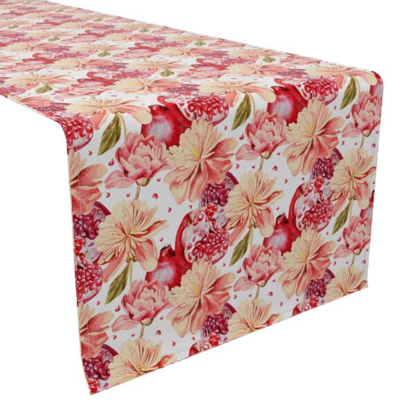 Table Runner, 100% Cotton, 16x108 , Floral 189