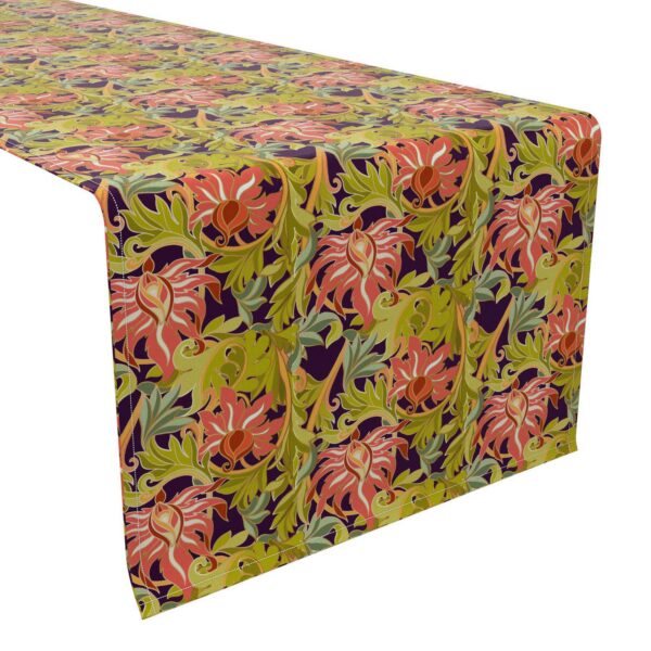 Table Runner, 100% Cotton, 16x108 , Floral 18