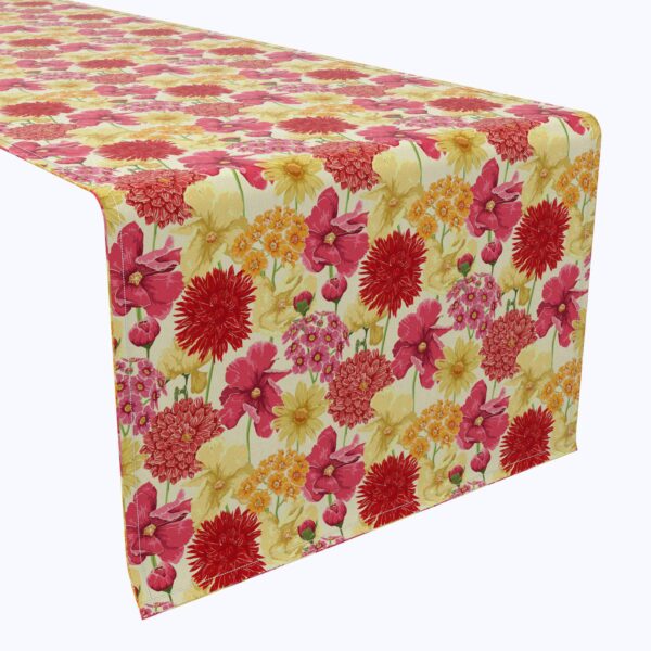 Table Runner, 100% Cotton, 16x108 , Floral 233