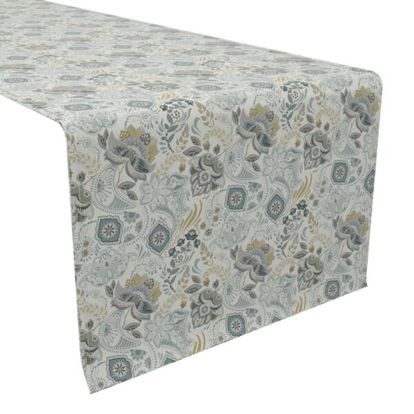 Table Runner, 100% Cotton, 16x108 , Floral 166