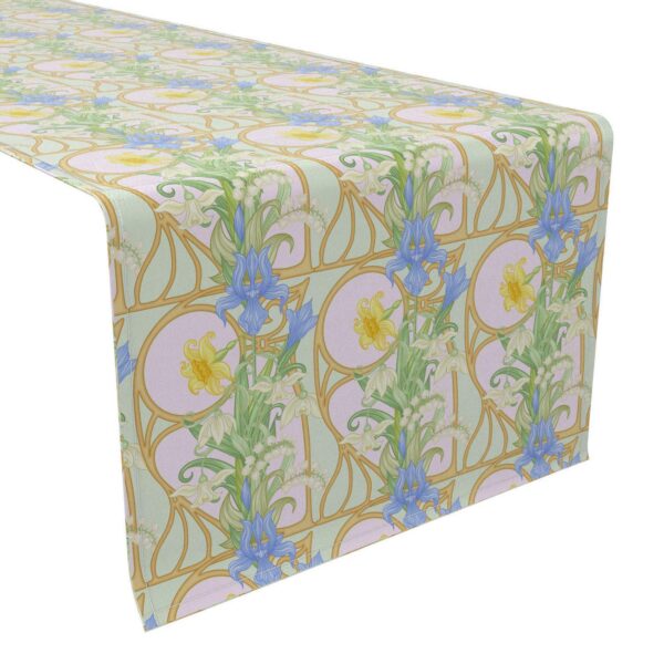 Table Runner, 100% Cotton, 16x108 , Floral 140