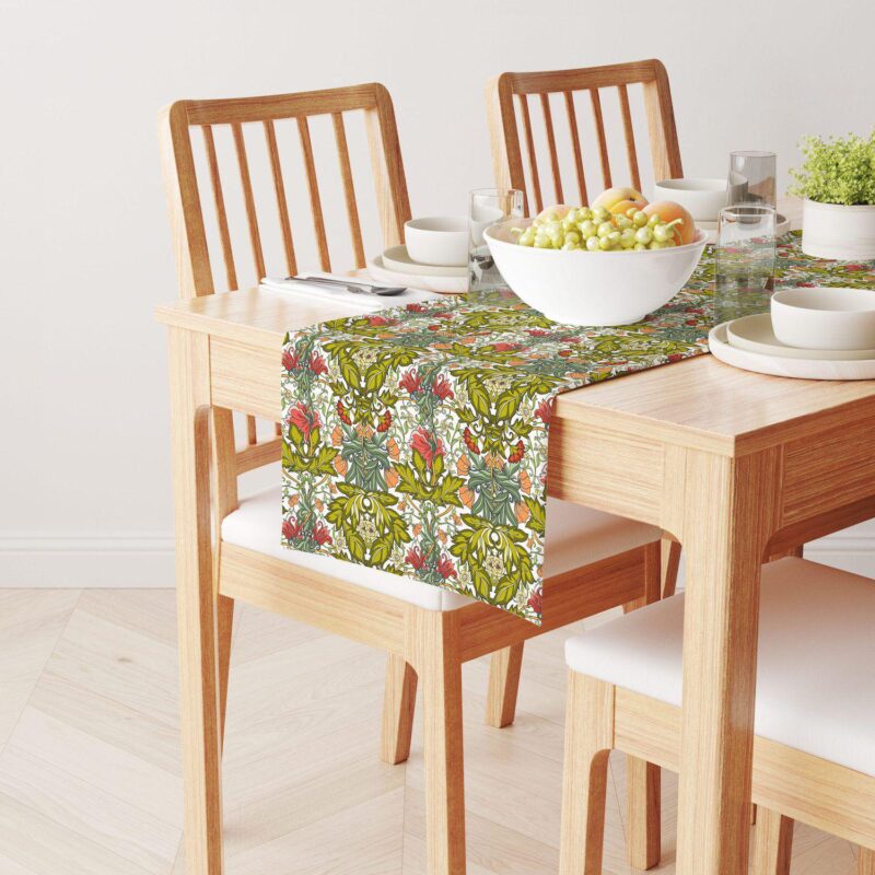 Table Runner, 100% Cotton, 16x108 , Floral 38 - Image 2