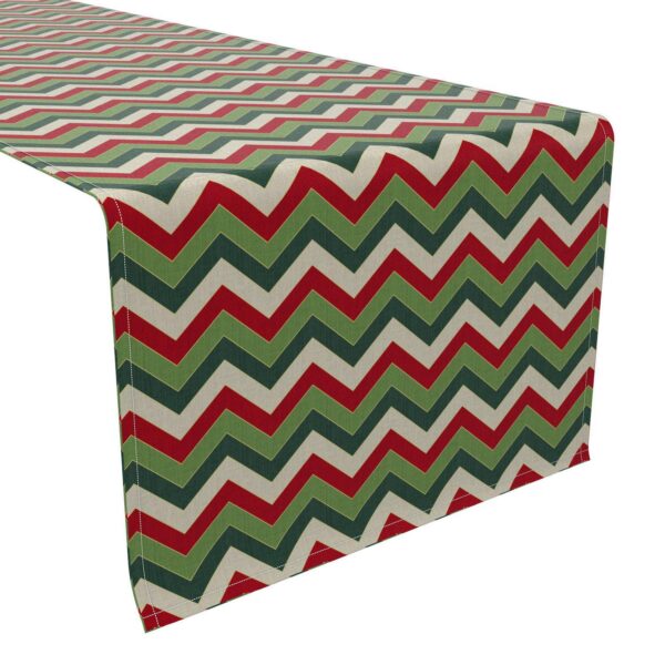 Table Runner, 100% Cotton, 16x108 , Holiday Chevron