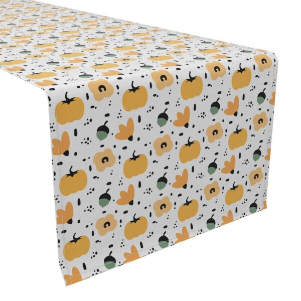 Table Runner, 100% Cotton, 16x108 , Cartoon Pumpkin Design