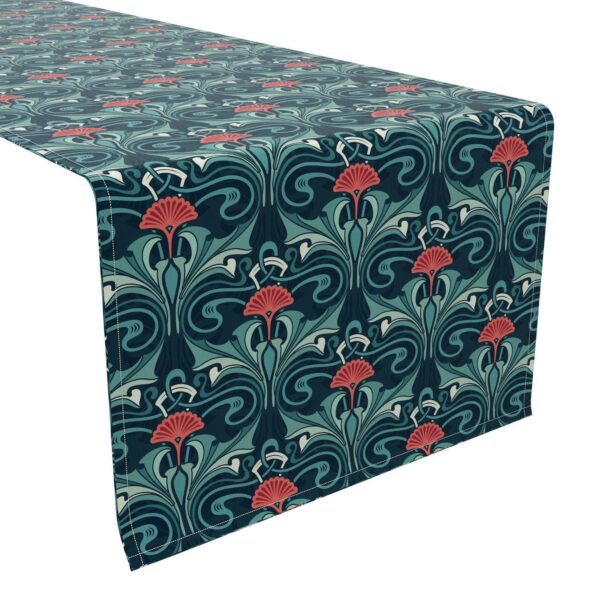 Table Runner, 100% Cotton, 16x108 , Floral 138