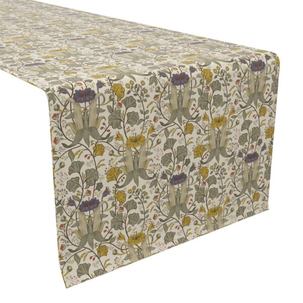 Table Runner, 100% Cotton, 16x108 , Floral 129