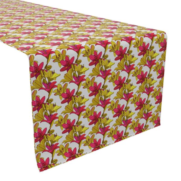 Table Runner, 100% Cotton, 16x108 , Floral 87