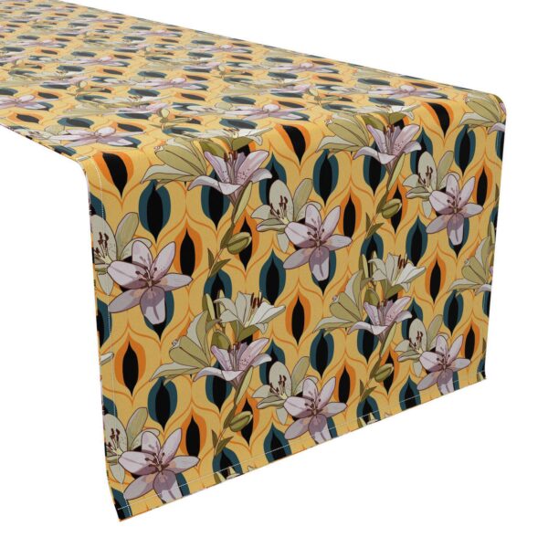 Table Runner, 100% Cotton, 16x108 , Floral 97