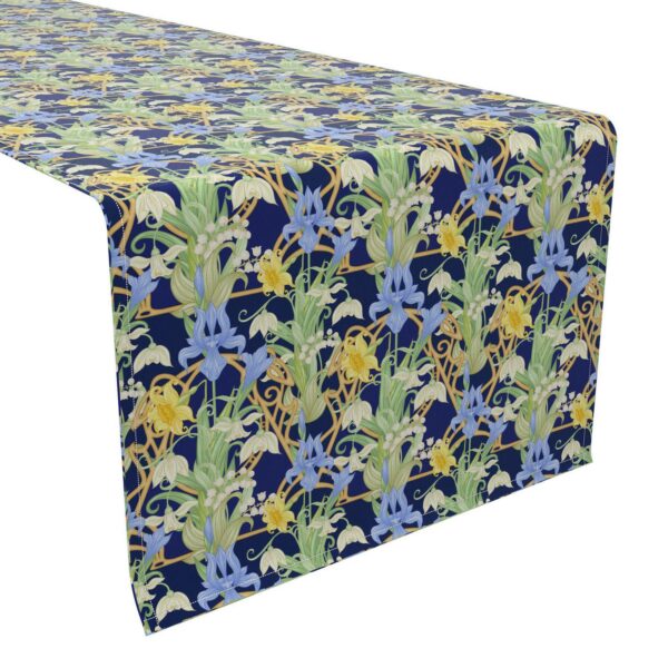 Table Runner, 100% Cotton, 16x108 , Floral 142