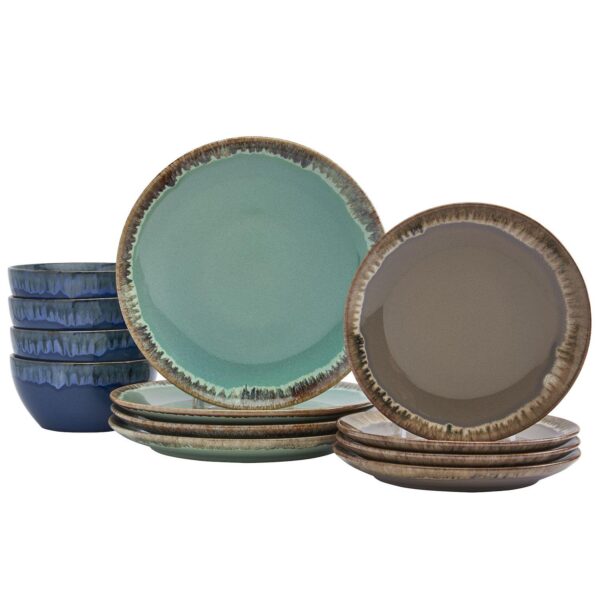 Tabletops Gallery Tucson Reactive Glaze 12-pc. Dinnerware Set