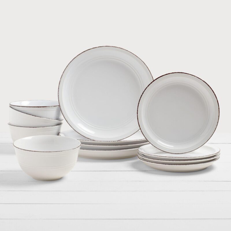 Tabletops Gallery White Farmhouse 12-pc. Dinnerware Set - Image 8