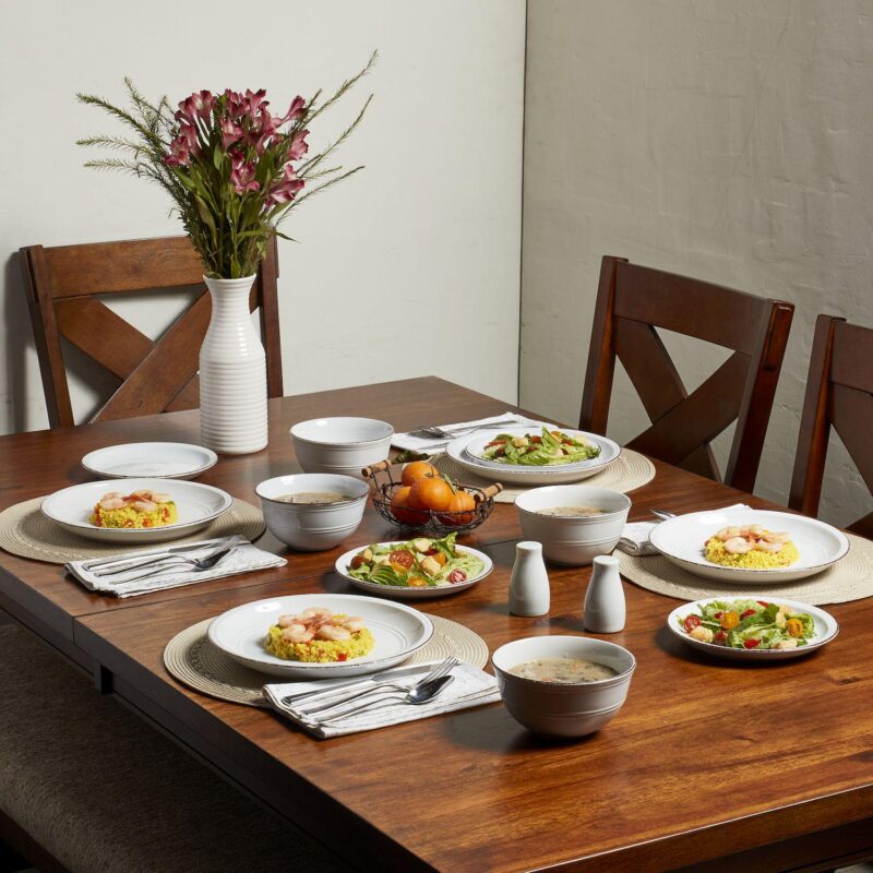 Tabletops Gallery White Farmhouse 12-pc. Dinnerware Set - Image 9