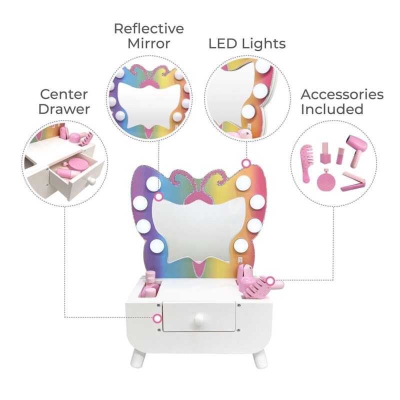 Teamson Kids LED Tabletop Vanity Play Set - Image 6
