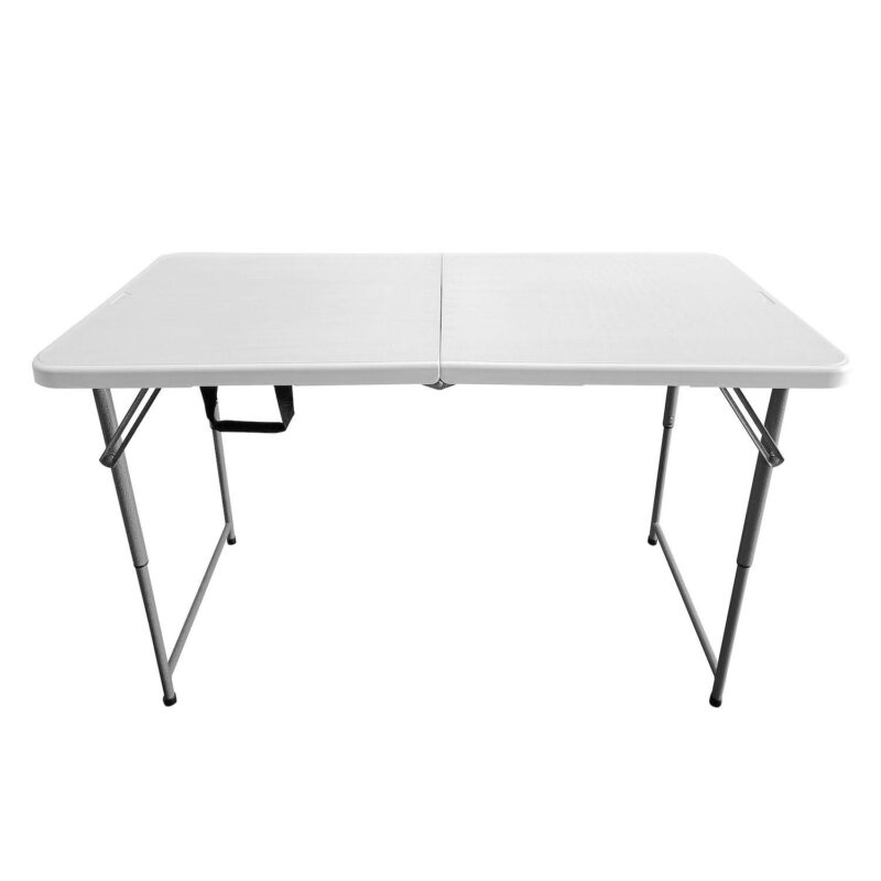 Techni Home 4-ft. Granite White Adjustable Height Folding Table - Image 5