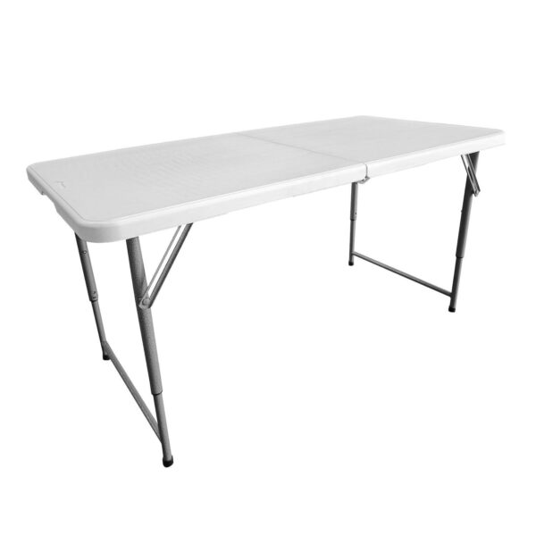 Techni Home 4-ft. Granite White Adjustable Height Folding Table