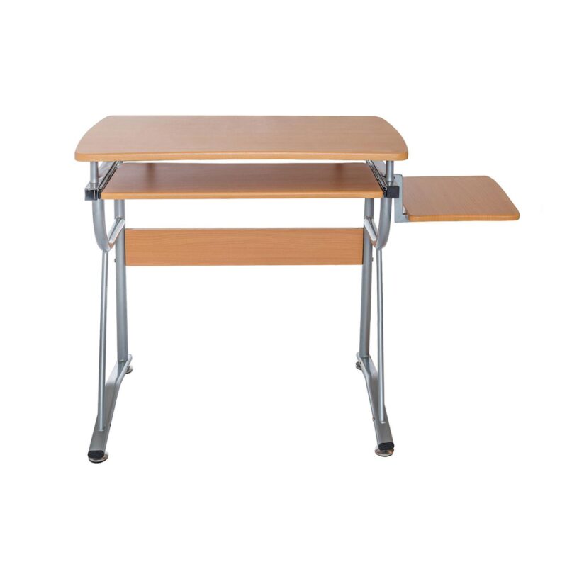 Techni Mobili Compact Computer Desk with Side Shelf and Keyboard Panel - Image 6