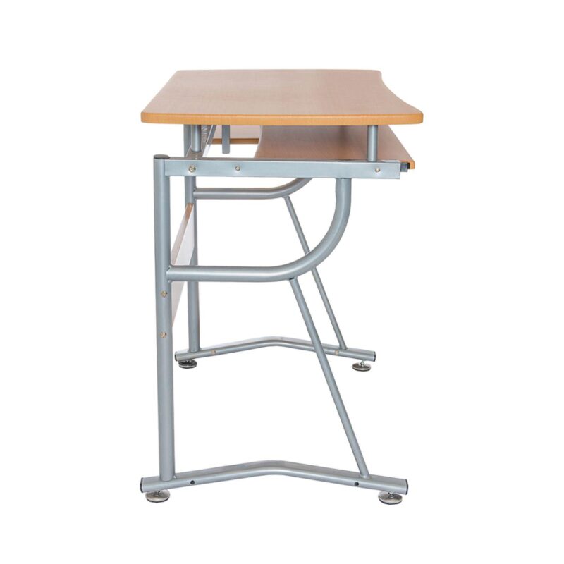 Techni Mobili Compact Computer Desk with Side Shelf and Keyboard Panel - Image 5