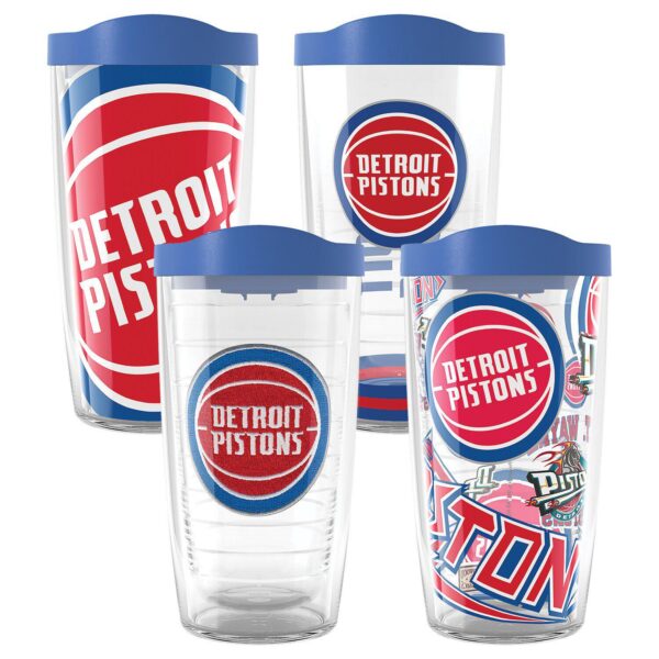 Tervis Detroit Pistons Four-Pack 16oz. Classic Tumbler Set