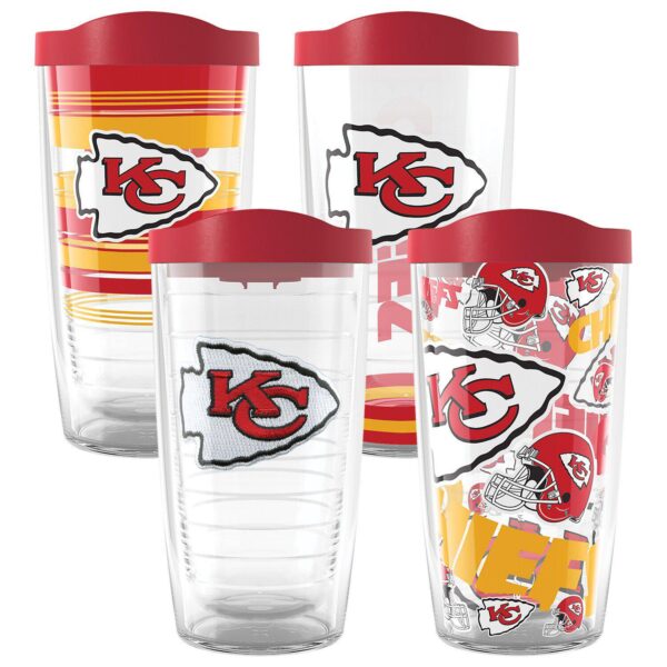 Tervis Kansas City Chiefs Four-Pack 16oz. Classic Tumbler Set