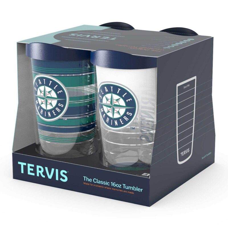 Tervis Seattle Mariners Four-Pack 16oz. Classic Tumbler Set - Image 4