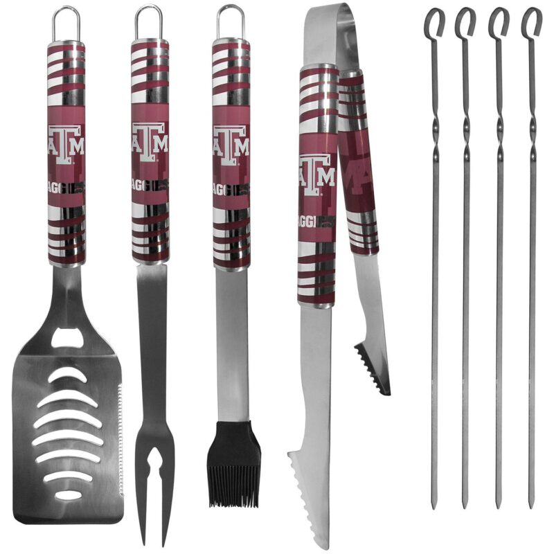 Texas A&M Aggies Tailgater 8-Piece BBQ Grill Set - Image 2