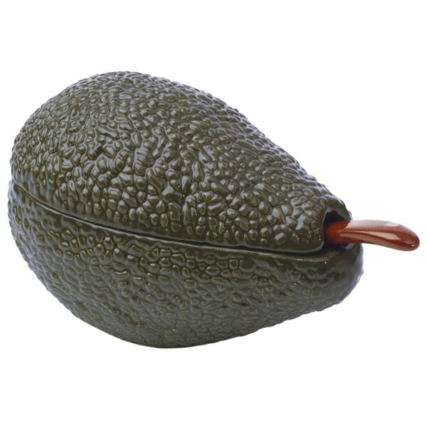 Textured Ceramic Avocado Shape Serving Bowl Set