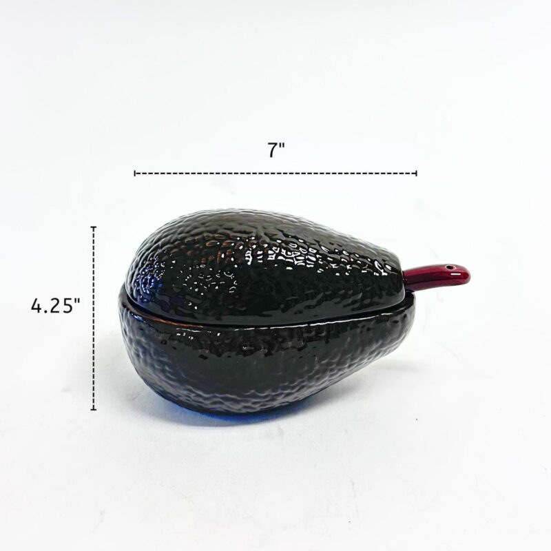Textured Ceramic Avocado Shape Serving Bowl Set - Image 4