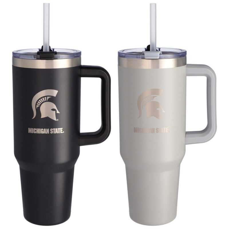 The Memory Company Michigan State Spartans 46oz. Home/Away Stainless Steel Colossal Tumbler Two-Pack - Image 2