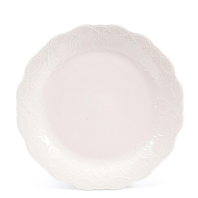 The Pioneer Woman Cowgirl Lace 12-Piece Dinnerware Set, Linen - Image 7