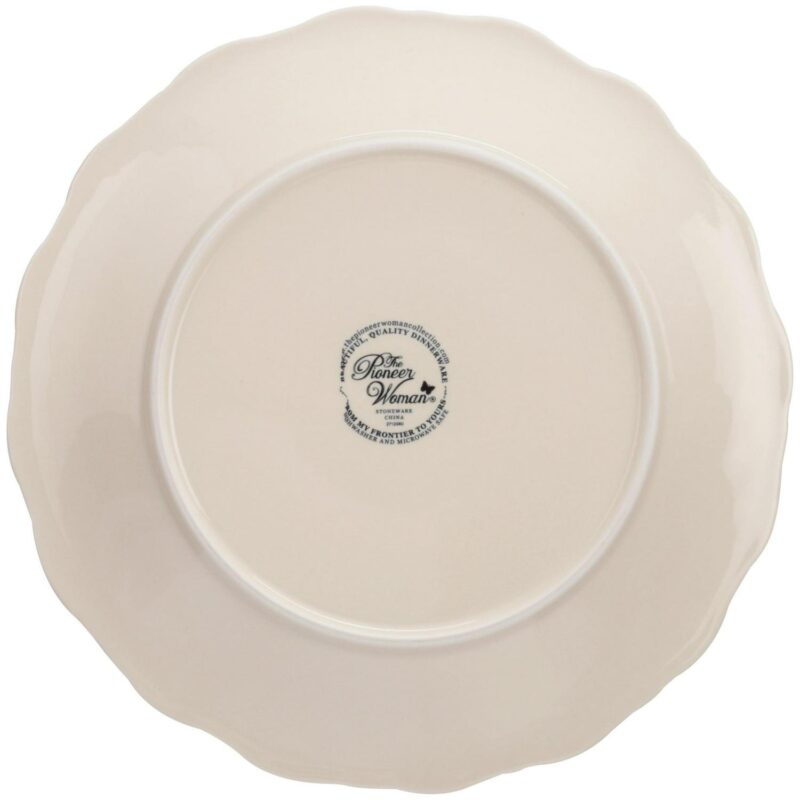 The Pioneer Woman Cowgirl Lace 12-Piece Dinnerware Set, Linen - Image 5