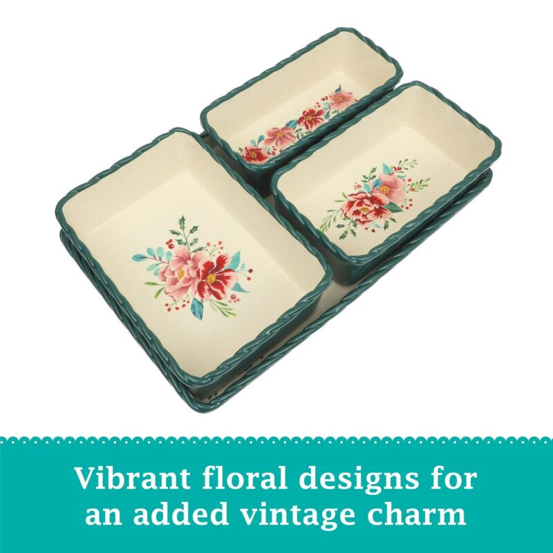 The Pioneer Woman Merry Meadow 4-Piece Nesting Ceramic Bakeware Set - Image 18