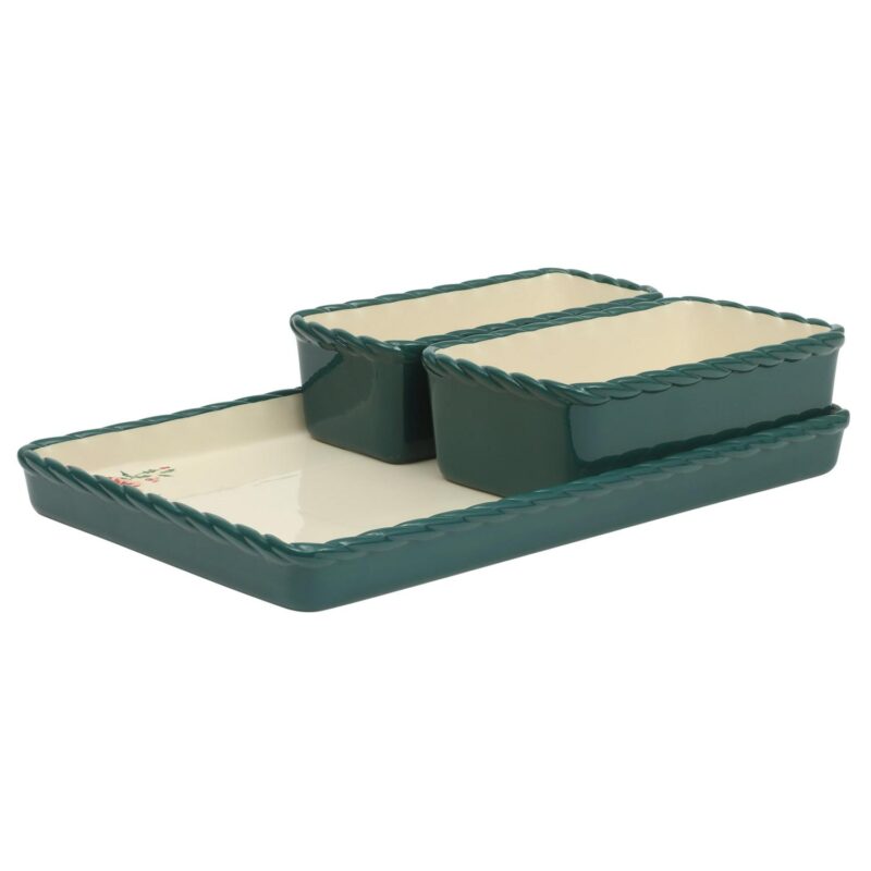 The Pioneer Woman Merry Meadow 4-Piece Nesting Ceramic Bakeware Set - Image 3