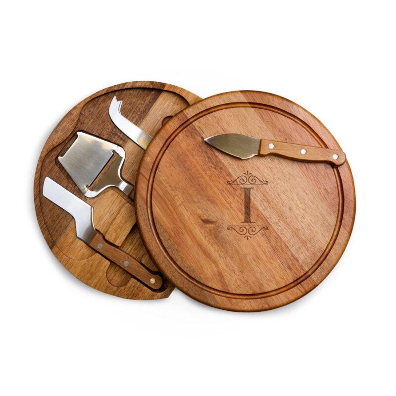 Toscana Monogram Acacia Circo Cheese Cutting Board and Tools Set - Image 22