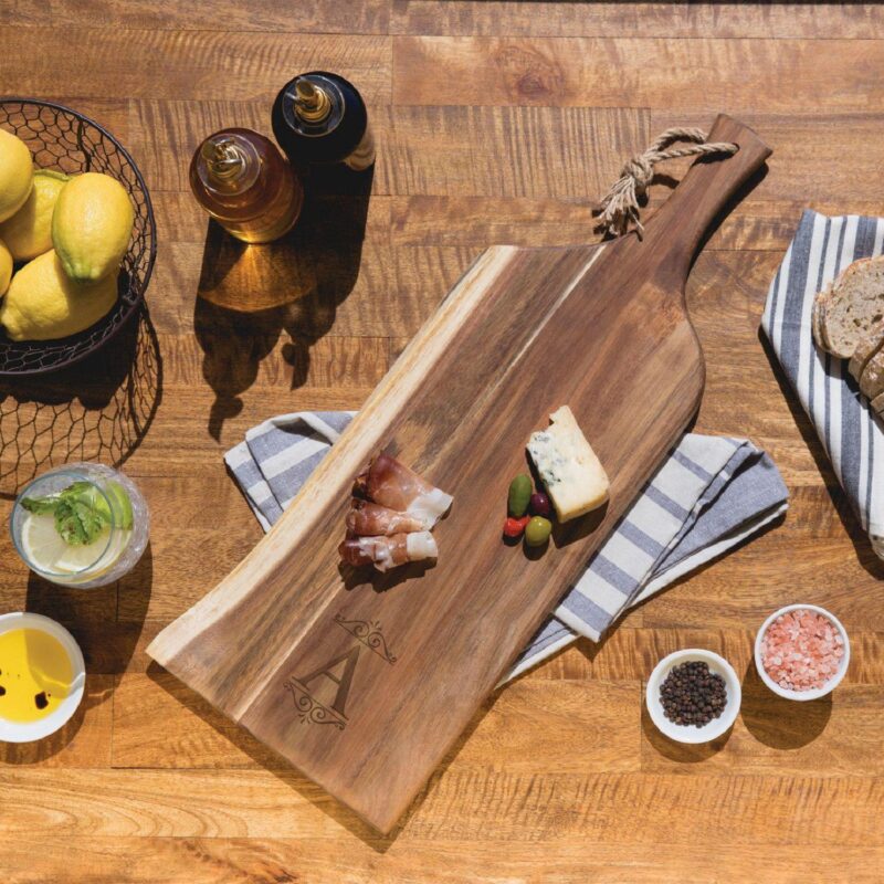 Toscana Monogram Artisan 24-in. Acacia Serving Plank - Image 2