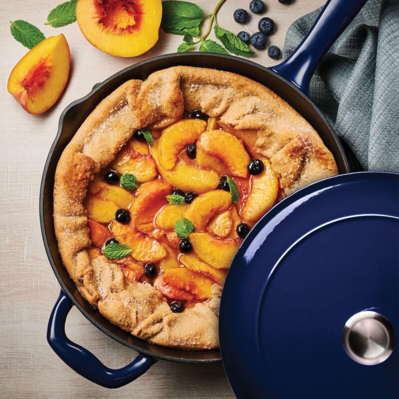 Tramontina Enameled Cast-Iron 10-in. Covered Skillet - Image 4
