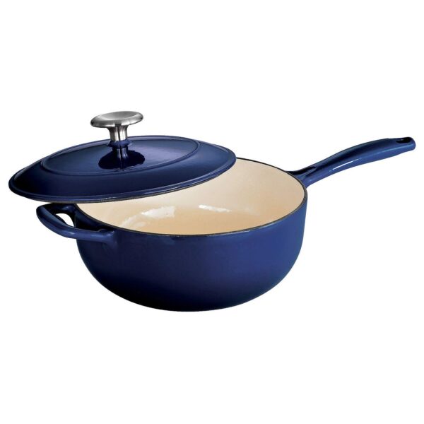 Tramontina Enameled Cast-Iron 3-qt. Covered Saucepan