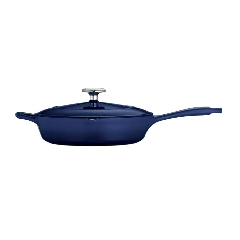 Tramontina Enameled Cast-Iron 10-in. Covered Skillet - Image 3
