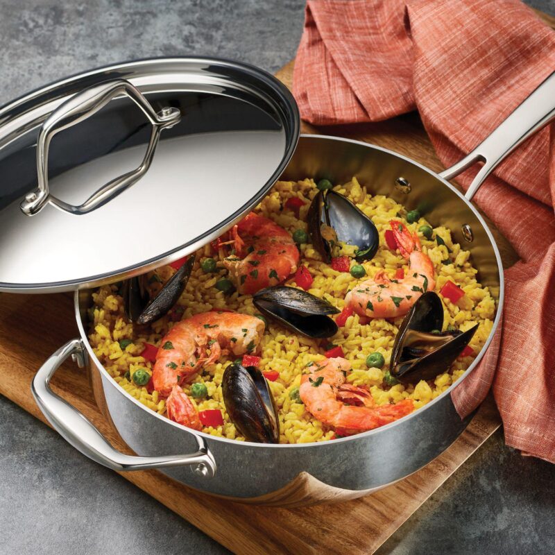Tramontina Gourmet 3-qt. Tri-Ply Clad Deep Saute Pan - Image 5